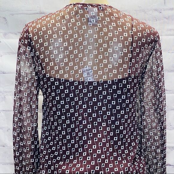 Diane von Furstenberg Pwerleman Blouse size 2 with silk tank top - Picture 3 of 13